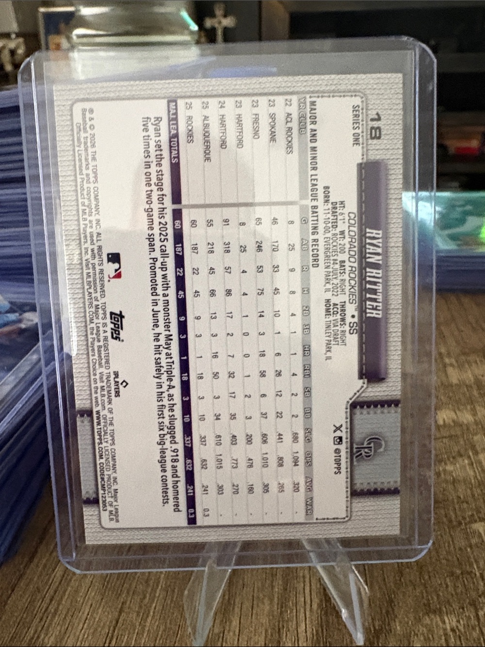 Topps Ryan Ritter Rookie Baseball Card - Refractor - Picture 2 of 2